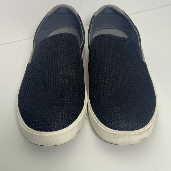 OluKai Men’s Sz 9 Slip On LAE’AHI Black And Gray Rubber White Soles Non Slip - Picture 4 of 9